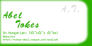 abel tokes business card